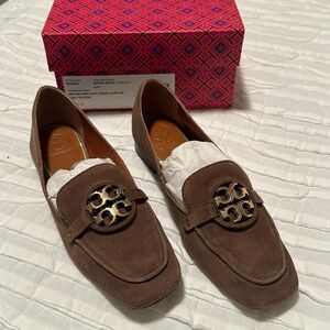 Tory Burch Metal Miller Loafer Nat Suede